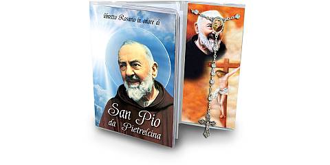 Libretto con rosario San Pio - Italiano