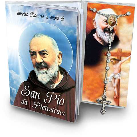Libretto con rosario San Pio - Italiano