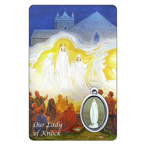 Card San Benedetto della guarigione in PVC con preghiera e medaglia - 5,5 x 8,5 cm - Italiano