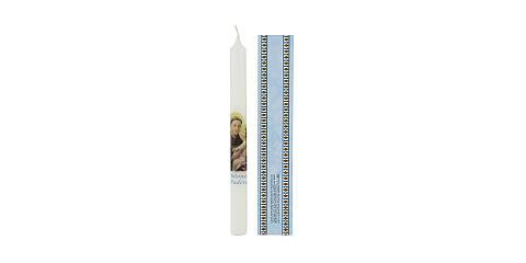 Candela di Sant'Antonio in blister con preghiera, fatta a mano in Italia (2,5 x 25,5 x 2,5 cm)