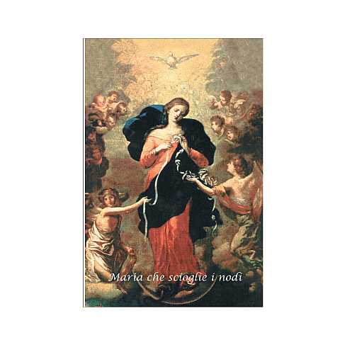 Cartolina con immagine di Maria che scioglie i nodi cm ©