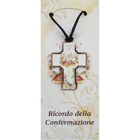 Bomboniera Cresima: Quadretto dello Spirito Santo con certificato ricordo in italiano