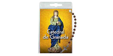 Decina della Cattedrale di Granada con blister trasparente e preghiera - spagnolo