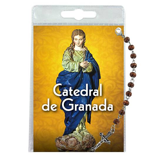 Decina della Cattedrale di Granada con blister trasparente e preghiera - spagnolo
