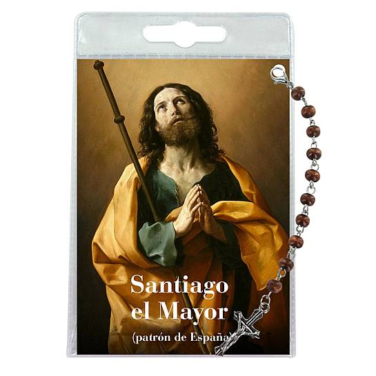 Decina di San Giacomo il maggiore con blister trasparente e preghiera - spagnolo