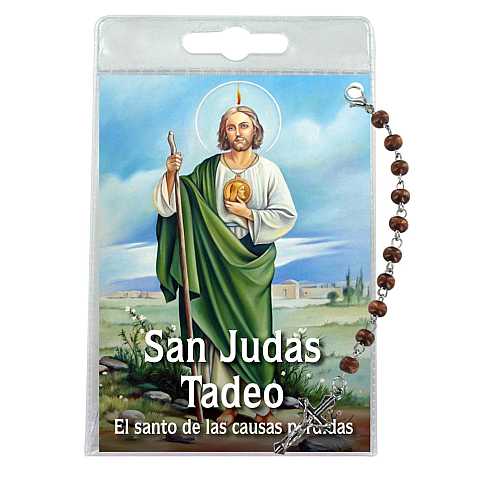 Decina di San Giuda Taddeo con blister trasparente e preghiera - spagnolo