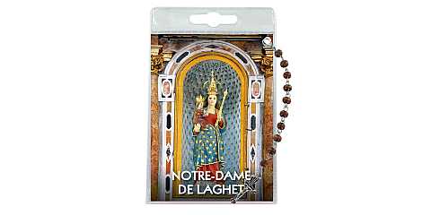 Decina della Madonna di Laghet con blister trasparente e preghiera - francese