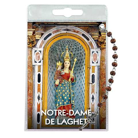 Decina della Madonna di Laghet con blister trasparente e preghiera - francese
