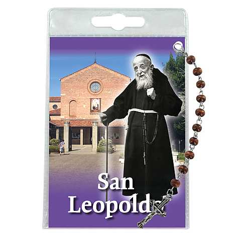 Decina di San Leopoldo con blister trasparente e preghiera