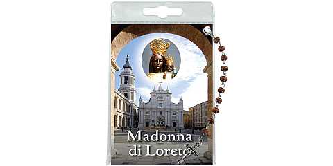 Decina della Madonna di Loreto con blister trasparente e preghiera