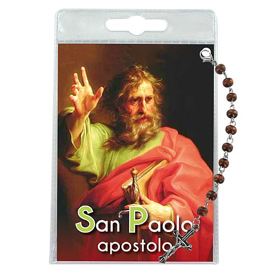 Decina di San Paolo apostolo con blister trasparente e preghiera - italiano
