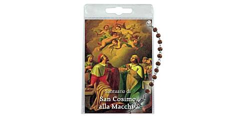 Decina del Santuario di San Cosimo alla Macchia con blister trasparente e preghiera