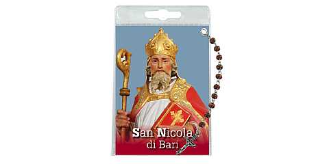 Decina di San Nicola di Bari con blister trasparente e preghiera	