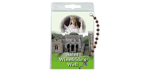 Decina di St Winefride in blister trasparente con preghiera - inglese