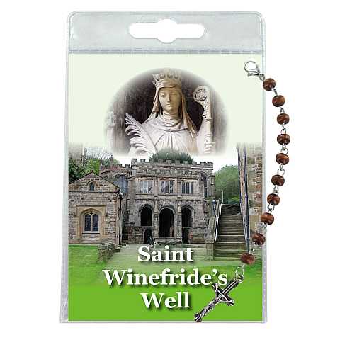Decina di St Winefride in blister trasparente con preghiera - inglese