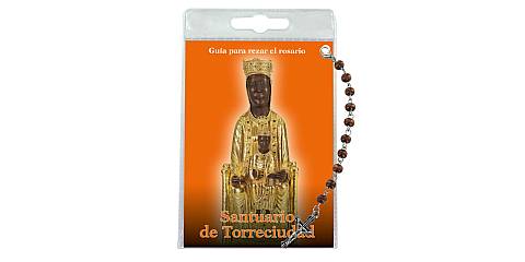 Decina delle Vergine di Torreciudad con blister trasparente e preghiera - spagnolo