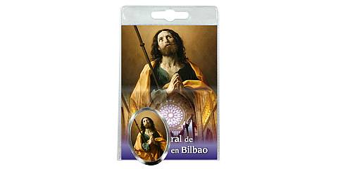 Calamita Catedral de Bilbao in metallo nichelato con preghiera in spagnolo