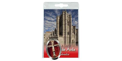Calamita Catedral de Avila in metallo nichelato con preghiera in spagnolo