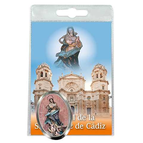 Calamita Catedral de Cadix in metallo nichelato con preghiera in spagnolo