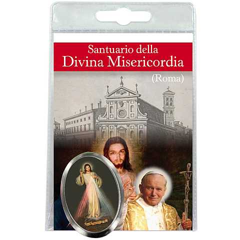 Calamita Madonna del Parto in metallo nichelato con preghiera in italiano