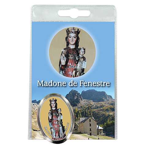 Calamita Zio con immagine resinata della Madonna Miracolosa - 8 x 5,5 cm