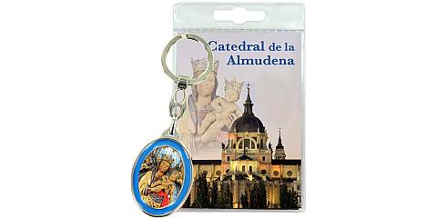 Portachiavi Madonna di Almudena con preghiera in spagnolo
