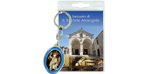 Portachiavi doppio San Michele Arcangelo (a Monte Sant'Angelo) con preghiera in italiano