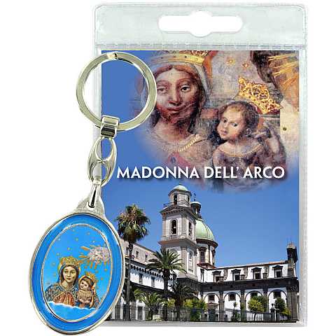 Portachiavi Santuario Madonna dell'Arco con preghiera in italiano