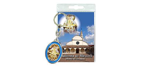 Portachiavi Madonna dei Miracoli (Motta di Livenza) con preghiera in italiano