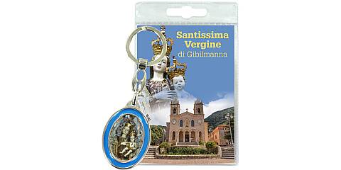 Portachiavi Madonna di Gibilmanna con preghiera in italiano
