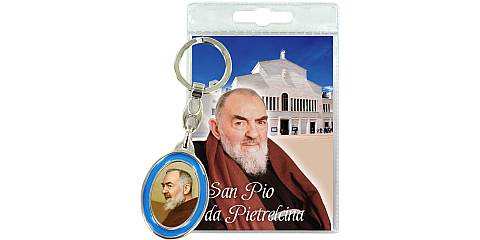 Portachiavi San Pio con preghiera in italiano
