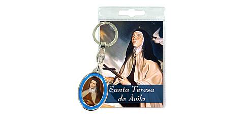 Portachiavi Santa Teresa d'Avila con preghiera in spagnolo