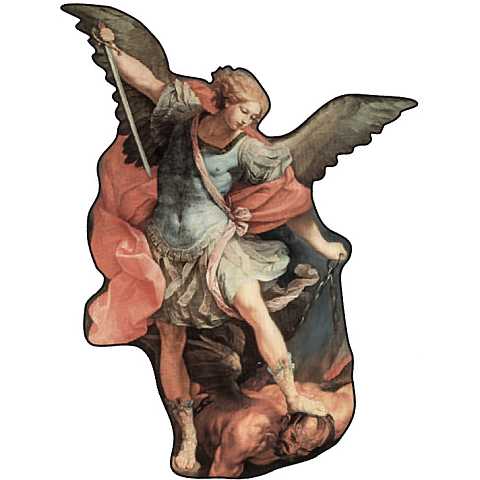 Immagine di Gesù Misericordioso sagomata su legno mdf con appoggio - 5,2 x 8,7 cm