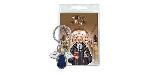 Portachiavi angelo Abbazia di Praglia con preghiera in italiano
