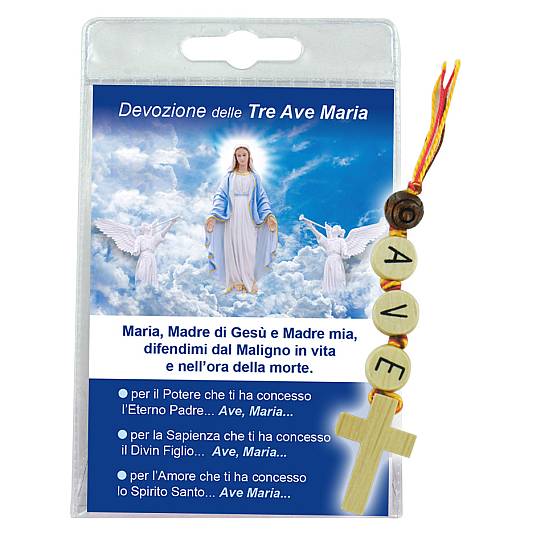 Blister devozione delle tre Ave Marie in italiano
