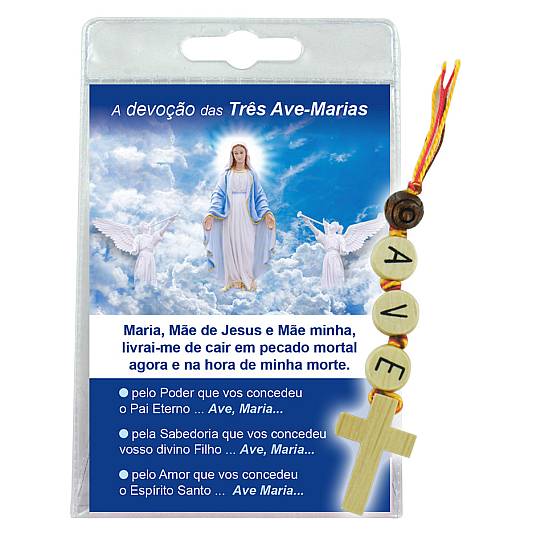 Blister devozione delle tre Ave Marie in portoghese