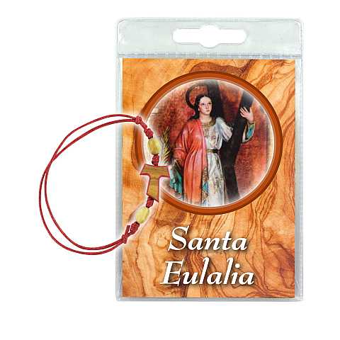 Blister preghiera a Sant Eulalia con bracciale - spagnolo