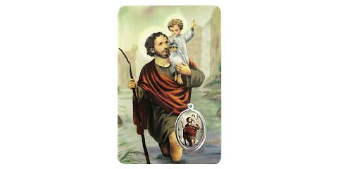 Card San Cristoforo in PVC - misura 5,5 x 8,5 cm - Inglese
