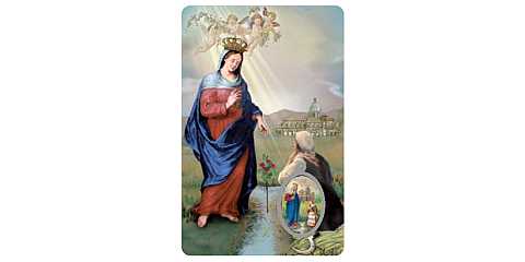 Card Madonna di Caravaggio in PVC - 5,5 x 8,5 cm - Italiano