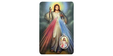 Card Gesù Misericordioso in PVC - 5,5 x 8,5 cm - italiano