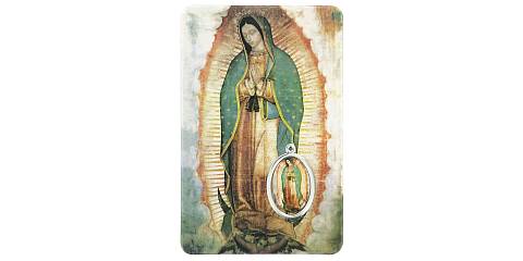 Card Madonna di Guadalupe in PVC - 5,5 x 8,5 cm - italiano