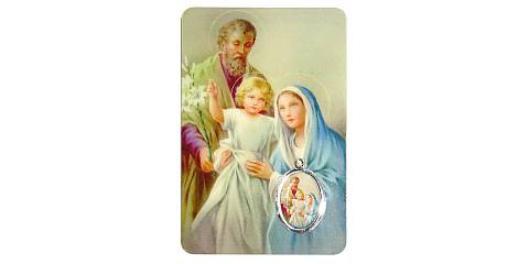 Card Sacra Famiglia in PVC - 5,5 x 8,5 cm - Inglese