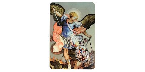 Card San Michele Arcangelo in PVC - misura 5,5 x 8,5 cm - inglese