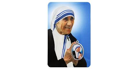 Card Madre Teresa di Calcutta in PVC - 5,5 x 8,5 cm - italiano