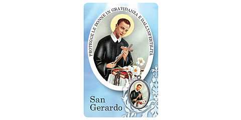 Card San Gerardo della guarigione in PVC - 5,5 x 8,5 cm - italiano