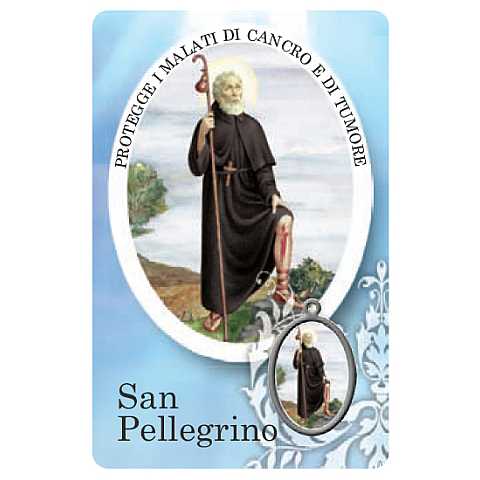 Card San Pellegrino della guarigione in PVC - 5,5 x 8,5 cm - Italiano