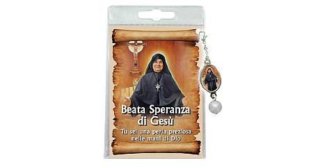 Blister con ciondolo medaglia e perla Beata Speranza - italiano