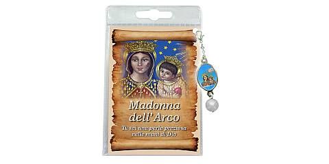Blister con ciondolo medaglia e perla Madonna dell Arco - italiano