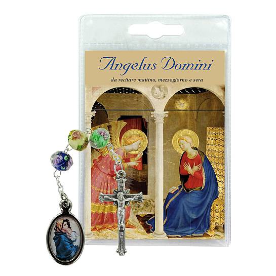 Blister Angelus Domini con rosario in italiano