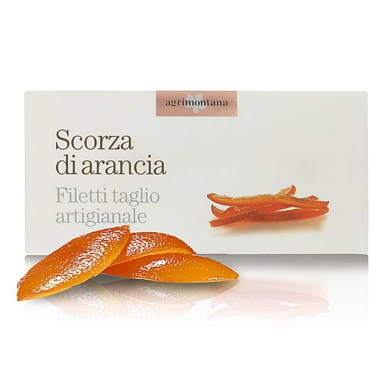 Frutta Candita Artigianale, Scorza D'Arancia Candita In Filetti, 200 Grammi